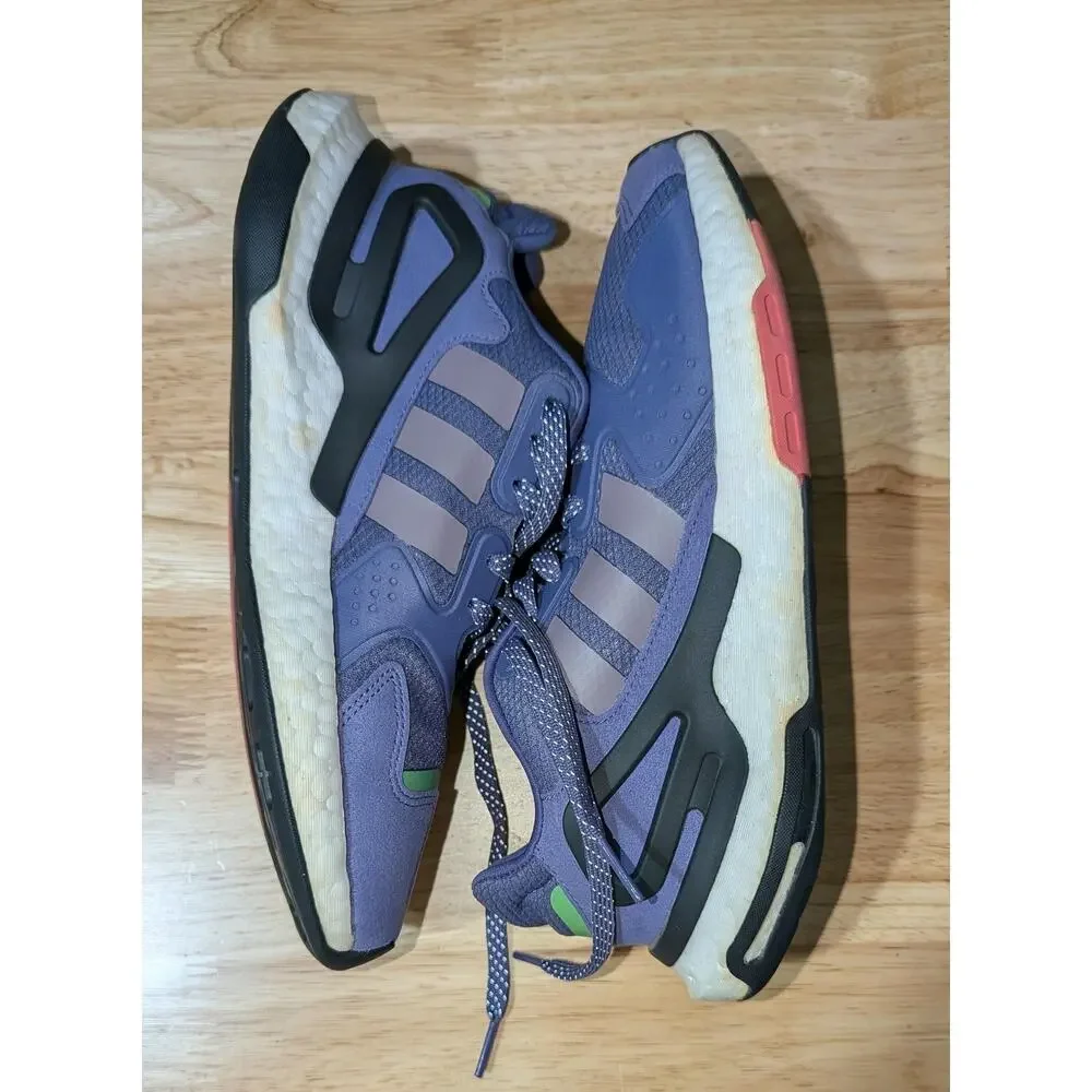 Adidas Mesh Sneakers Womens 8.5 Purple Low Top Running Walking Athletic Shoes